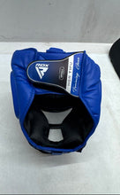 Load image into Gallery viewer, RDX Black Blue Sport Equipment Helmet Gloves &amp; Shin Guards Boxing Protective Set
