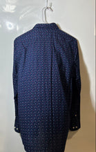 Load image into Gallery viewer, Express Mens Multicolor Printed Cotton Long Sleeve Dress Shirt Size S 14-14.5

