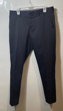 Load image into Gallery viewer, Zara Mens Blue Flat Front Slash Pockets Straight Leg Dress Pants Size 32

