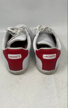 Load image into Gallery viewer, Lacoste Mens Grad Vulc 120 2 P White Red Leather Sneaker Shoes Size 11.5
