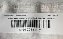 Load image into Gallery viewer, Nine West Womens Multicolor Denim Floral Printed Button Front Jacket Size Large
