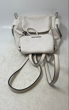 Load image into Gallery viewer, Michael Kors Womens Abbey White Perforated Leather Adjustable Strap Backpack
