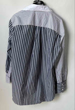 Load image into Gallery viewer, Banana Republic Womens Gray Striped Cotton Long Sleeve Button-Up Shirt Size S
