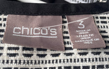 Load image into Gallery viewer, Chico's Womens Multicolor Floral Embroidered Long Sleeve Open Front Jacket Sz 3
