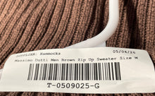 Load image into Gallery viewer, Massimo Dutti Mens Brown Knitted Long Sleeve Regular Fit Full-Zip Sweater Size M
