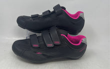 Load image into Gallery viewer, Tommaso Womens Spin Class Ready Pink Black Hook And Loop Cycling Shoes Size 42
