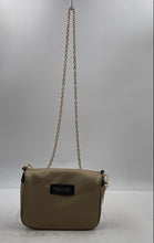 Load image into Gallery viewer, Versace Parfums Womens Gold-Tone Zipper Chain Strap Crossbody Bag Stained
