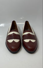 Load image into Gallery viewer, Stacy Adams Mens Brown White Leather Slip-On Wingtip Loafer Shoes Size 8.5
