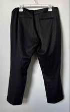 Load image into Gallery viewer, New York &amp; Company Womens Black Geometric Flat Front Stretch Ankle Pants Size 8
