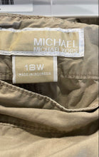 Load image into Gallery viewer, Michael Kors Womens Brown Pockets Flat Front Straight-Leg Cargo Pants Size 18W
