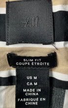 Load image into Gallery viewer, H&amp;M Mens Multicolor Striped Print Long Sleeve Slim Fit Button-Up Shirt Size M
