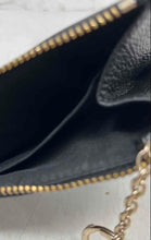 Load image into Gallery viewer, Coach Womens Black Pebbled Leather Inner Pocket Zipper Coin Wallet
