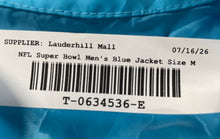 Load image into Gallery viewer, NFL Mens Blue Long Sleeve Super Bowl XLI Pullover Windbreaker Jacket Size M
