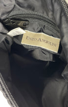 Load image into Gallery viewer, Enzo Angiolini Womens Black Crochet Single Strap Zip Top Lined Crossbody Bag
