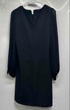 Load image into Gallery viewer, Tommy Hilfiger Womens Black Long Sleeve Round Neck Back Zip Shift Dress Size 8
