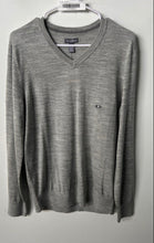 Load image into Gallery viewer, Van Heusen Mens Gray Heather Long Sleeve V-Neck Pullover Sweater Size S
