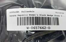 Load image into Gallery viewer, Banana Republic Womens Black Wedge Heel Slingback Sandals Shoes Size 7.5
