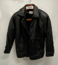 Load image into Gallery viewer, Marc By Andrew Marc Womens Black Leather Full-Zip Bomber Jacket Size Small
