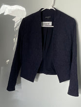 Load image into Gallery viewer, Mario Serrani Italy Womens Blue Floral Long Sleeve Open Front Blazer Jacket Sz 4
