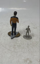 Load image into Gallery viewer, Lot Of 2 Pcs Star Trek The Next Generation Data Figure Metal Pewter Figurines
