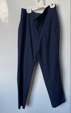 Load image into Gallery viewer, Banana Republic Mens Blue Striped Slim Fit Flat Front Dress Pants Size 30x30
