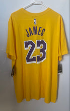 Load image into Gallery viewer, Nike Mens Yellow NBA Los Angeles Lakers LeBron James #23 T-Shirt Sz 2XL W/ Tags
