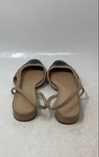 Load image into Gallery viewer, Marc Fisher Womens Cream Black Leather Quilted Cap Toe Slingback Flats Size 8M
