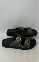 Load image into Gallery viewer, Guess Womens Green Black Open Toe Double Strap Slip-On Slide Sandals Size 10
