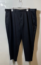 Load image into Gallery viewer, Haggar Mens Dark Blue Pleated Front Pockets Straight Leg Dress Pants Size 44x29
