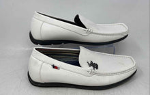 Load image into Gallery viewer, Beverly Hills Polo Club Mens White Leather Slip-On Driving Loafer Shoes Size 9
