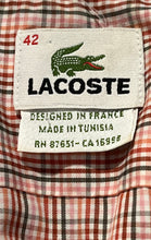 Load image into Gallery viewer, Lacoste Mens Multicolor Plaid Collared Short Sleeve Button-Up Shirt Size 42

