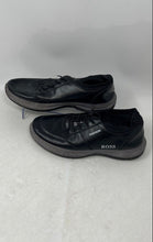 Load image into Gallery viewer, Mens Black Round Toe Drawstring Low Top Boss Fashion Sneaker Shoes Size EU 40
