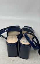 Load image into Gallery viewer, Marc Fisher Womens Blue Leather Buckle Square Toe Platform Heels Size 6 M
