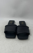 Load image into Gallery viewer, Franco Sarto Womens Caven Black Leather Square Toe Slip-On Slide Sandals Size 9M
