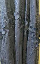 Load image into Gallery viewer, Karl Lagerfeld Womens Blue Floral Applique V-Neck Hi-Low Hem A-Line Dress Size 0
