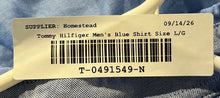 Load image into Gallery viewer, Tommy Hilfiger Mens Blue Long Sleeve Classic Fit Button-Up Shirt Size Large
