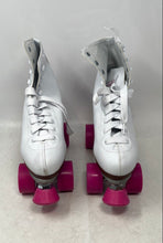 Load image into Gallery viewer, Chicago Skates Womens 400 Pink White Round Toe Lace-Up Roller Skates Size 7
