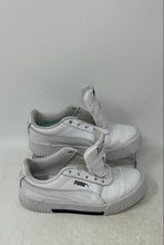 Load image into Gallery viewer, Puma Kids Carina 370678-11 White Black Low Top Sneaker Shoes Size 1C No Laces

