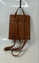 Load image into Gallery viewer, LD Womens Brown Leather Tortoiseshell Ring Adjustable Shoulder Strap Backpack
