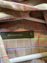 Load image into Gallery viewer, Ermenegildo Zegna Mens Brown Print Shirt Size XL
