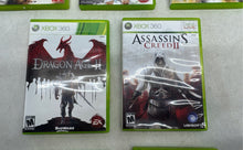 Load image into Gallery viewer, Lot Of 7 Pcs Assorted XBOX 360 Mixed Action &amp; Adventure And Sports Video Games
