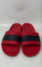 Load image into Gallery viewer, Lacoste Mens Croco Slide 0120 1 CMA Red Black Open Toe Slide Sandals Size 8
