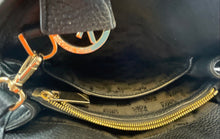 Load image into Gallery viewer, Michael Kors Womens Black Leather Detachable Crossbody Strap Satchel Purse Worn
