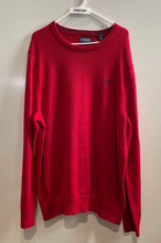 Load image into Gallery viewer, Chaps Mens Red Cotton Knitted Long Sleeve Crew Neck Pullover Sweater Size XL

