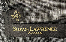 Load image into Gallery viewer, Susan Lawrence Womens Gray Heather 3/4 Sleeve Round Neck Blouse Top Size 1X

