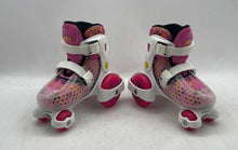 Load image into Gallery viewer, Roller Derby Girls Fun Roll Pink And White Roller Skates Size 11.5C
