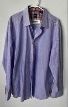 Load image into Gallery viewer, Hugo Boss Mens Purple Checked Long Sleeve Button-Up Shirt Size 2XL
