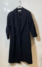 Load image into Gallery viewer, Leslie Fay Womens Black Long Sleeve Shawl Collar Trench Coat Size 10
