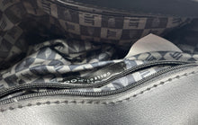 Load image into Gallery viewer, London Fog Womens Marci Black Gray Logo Print Inner Pockets Crossbody Purse
