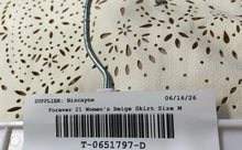 Load image into Gallery viewer, Forever 21 Womens Beige Laser Cut Back Zip Mini Skirt Size Medium
